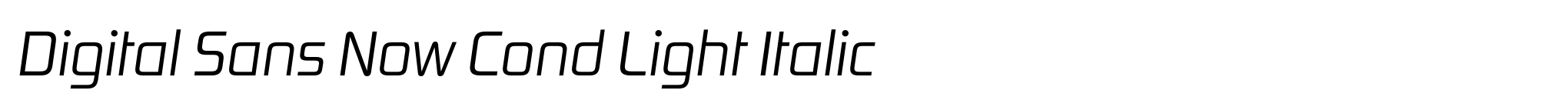 Digital Sans Now Cond Light Italic image